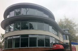 Round zinc roofs for London school