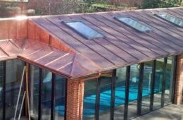 Copper work on Oxford pool house