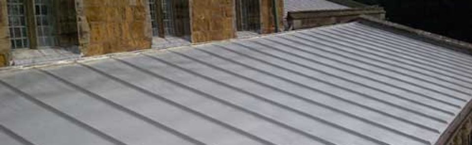 Stainless steel standing seam church roof