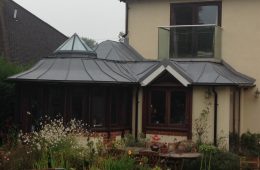 Complex zinc roof for Surrey extention