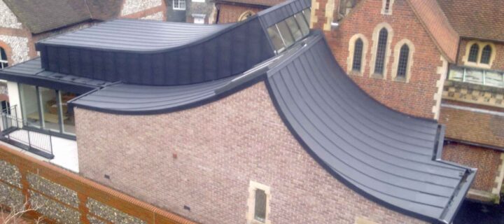 VM Anthra zinc cladding on Lewes, Sussex church extension