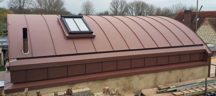 Alfriston barrel roof; VM Pigmento Red