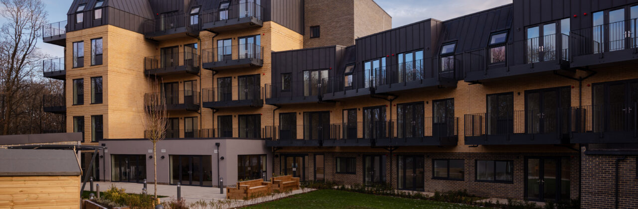 Full Vertical Cladding System on New Apartment Block, Chatham