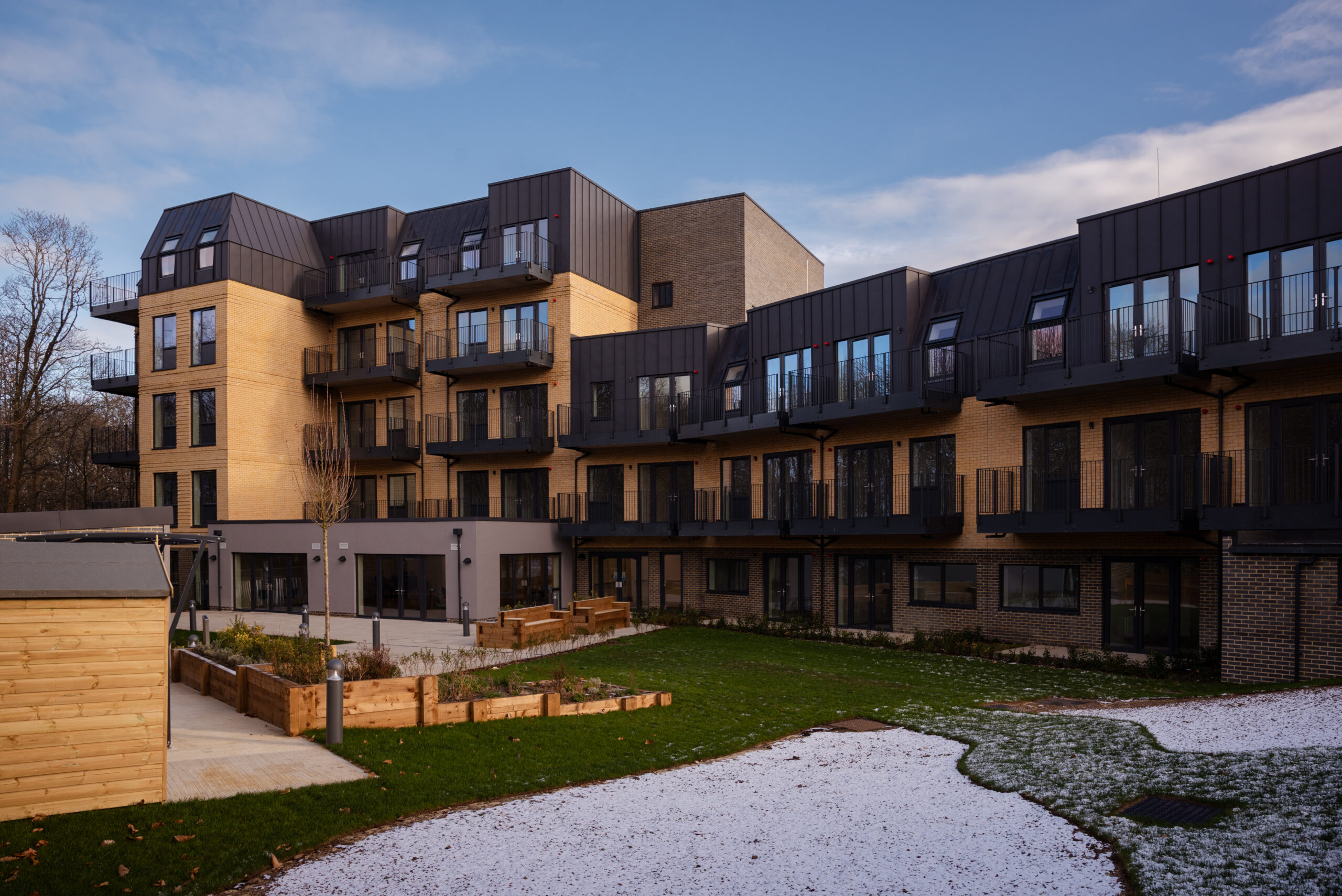 Full Vertical Cladding System on New Apartment Block, Chatham